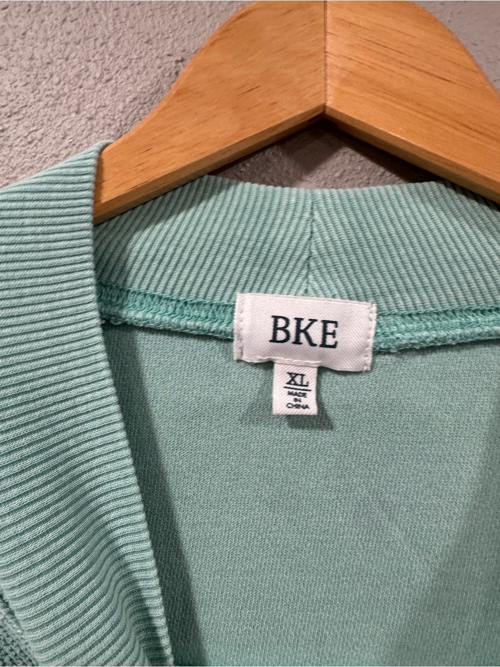 BKE Mint Green Ribbed-Trim Pullover - Picture 4 of 5
